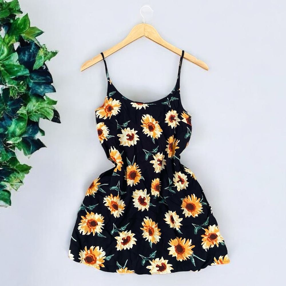 Sunflower Floral Printed Mini Dress